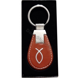 Breloc metal piele eco, Peste